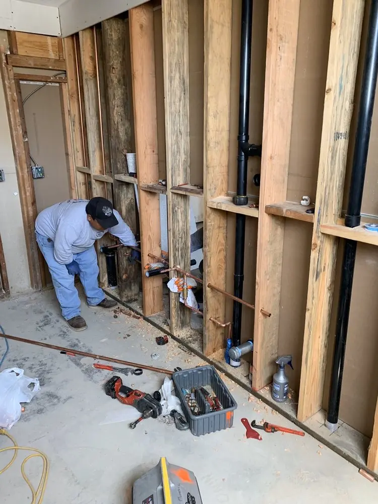Commercial rough-in plumbing for Gas Line Repair in Leavenworth